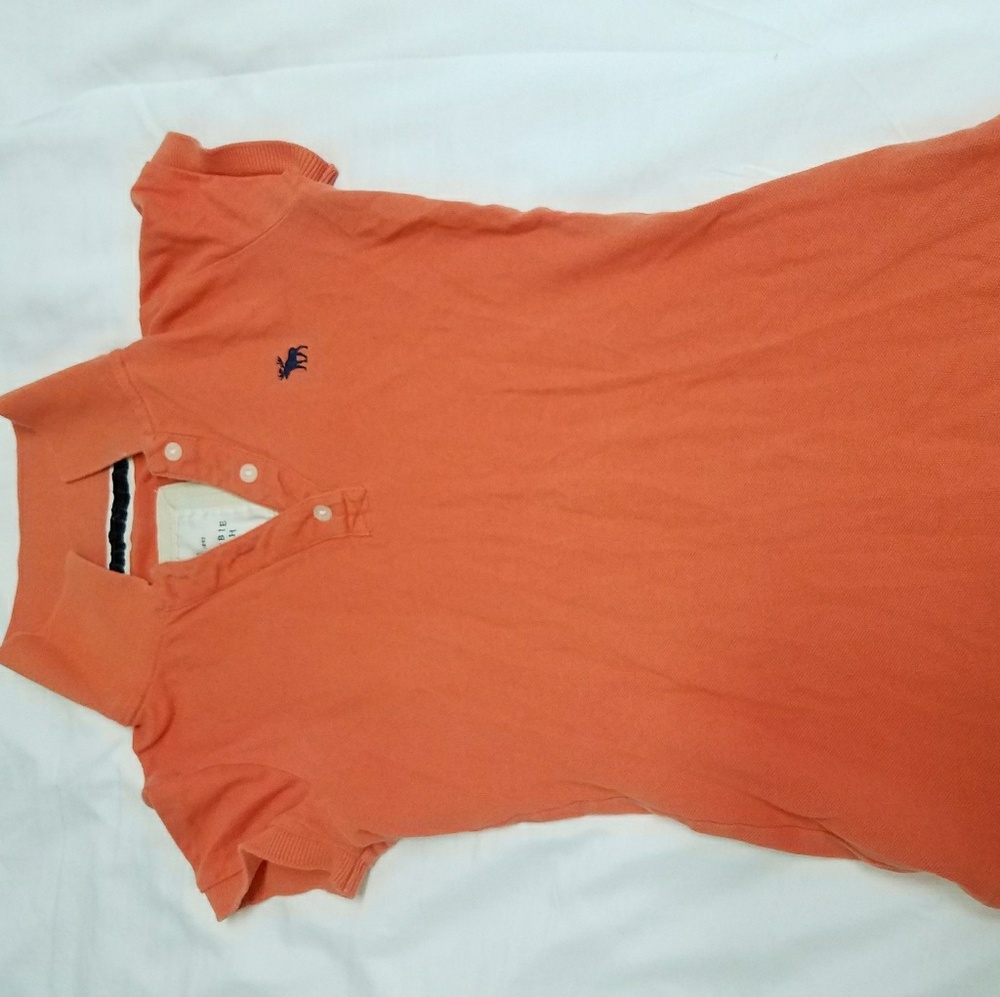 Abercrombie & Fitch orange short sleeve polo shirt